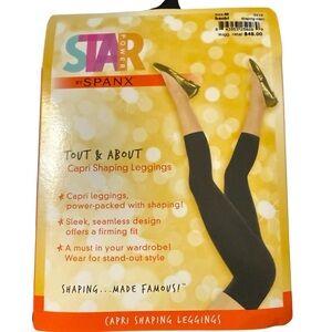 Star Power by Spanx “Tout & About” Capri Shaping Leggings – Black